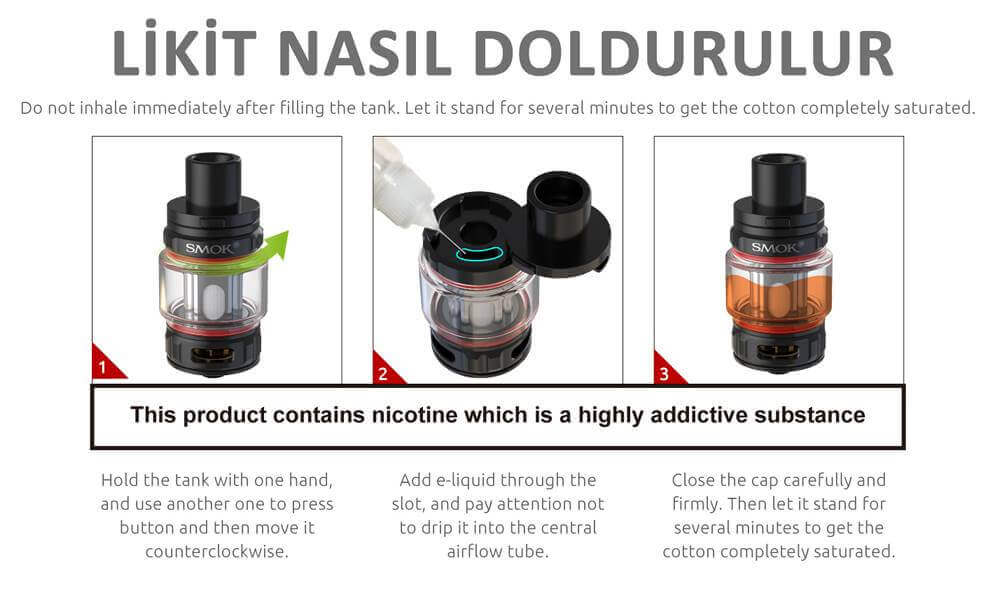 G Priv 4 TFV 18 Mini Atomizere Likit Nasıl Doldurulur